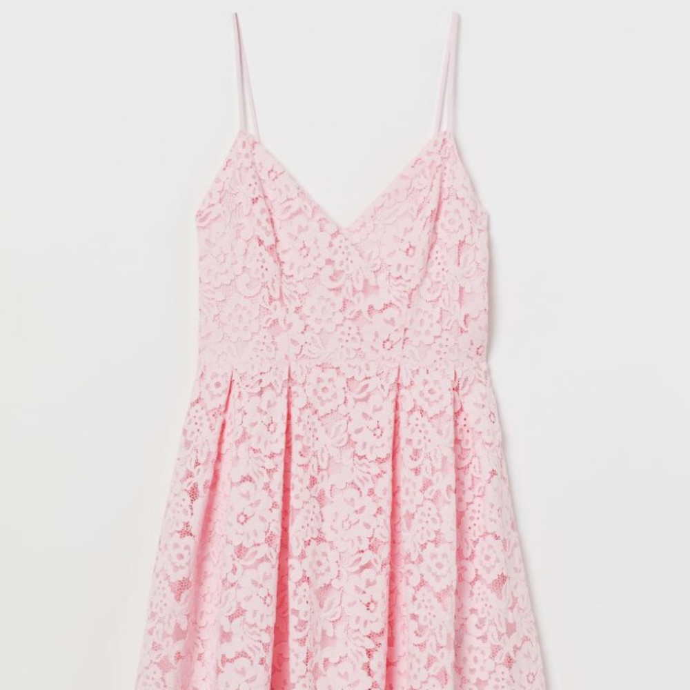 NWOT - Short Light Pink Lace H&M Dress